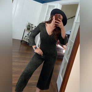 Zara Army Green Jumpsuit